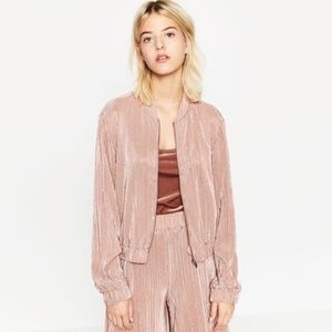 Zara Pink Pleated Jacket